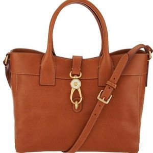 Dooney & Bourke Florentine Amelie Tote Chestnut Ginger 16LX10H 10inch sh drop